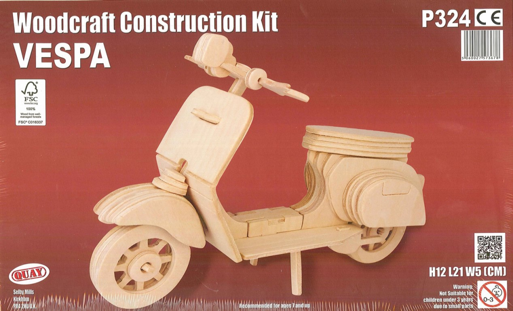 Woodcraft Construction Kit Vespa National Motorcycle Museum