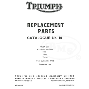 triumph tiger cub parts list